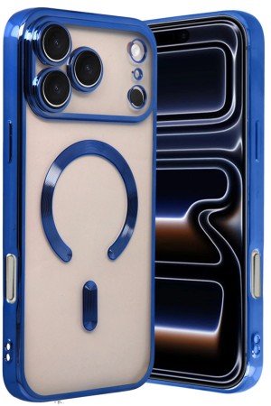 LRZ02 Apple iPhone 17 Pro Max Kross Magneticsafe Kapak - Lacivert&hellip;