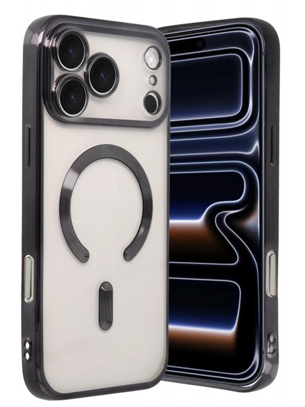 LRZ02 Apple iPhone 17 Pro Max Kross Magneticsafe Kapak - Siyah&hellip;