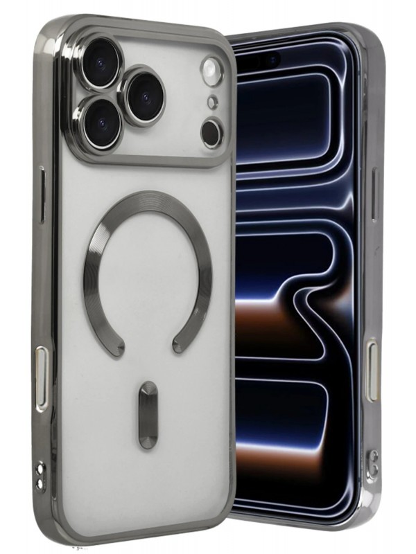 LRZ02 Apple iPhone 17 Pro Max Kross Magneticsafe Kapak - Titan Gri&hellip;