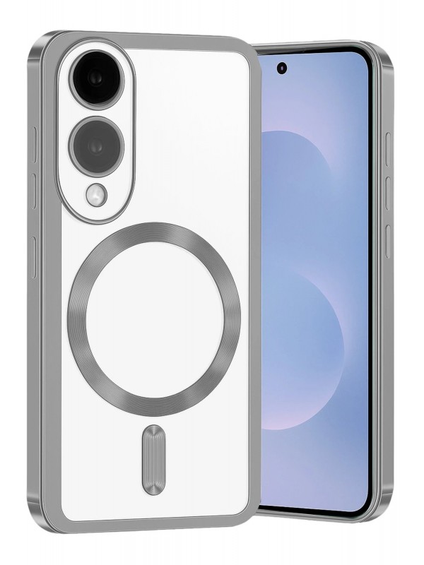 LRZ02 Samsung Galaxy S25 Edge Kross Magneticsafe Kapak - Gümüş&hellip;