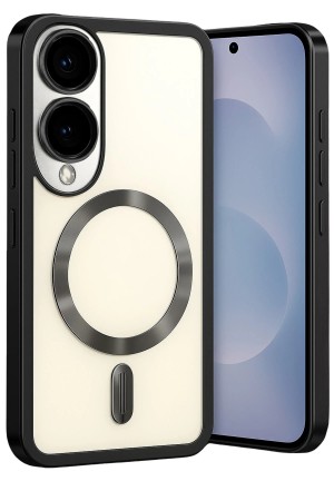 LRZ02 Samsung Galaxy S25 Edge Kross Magneticsafe Kapak - Siyah&hellip;