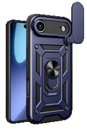 LRZ02 Apple iPhone 17 Air Pars Lens Yüzüklü Silikon - Lacivert&hellip;