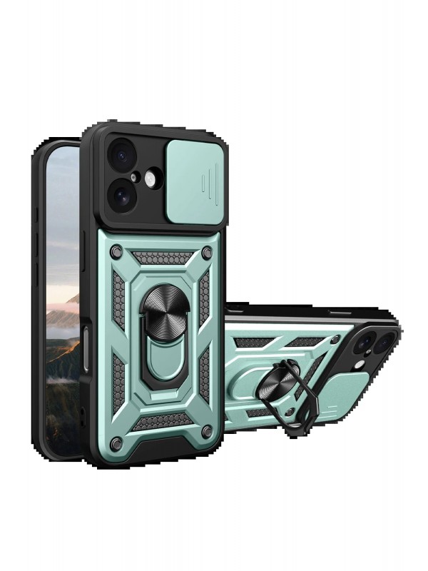 LRZ02 Apple iPhone 17 Pars Lens Yüzüklü Silikon - Yeşil&hellip;