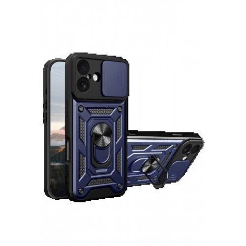 LRZ02 Apple iPhone 17 Pars Lens Yüzüklü Silikon - Lacivert