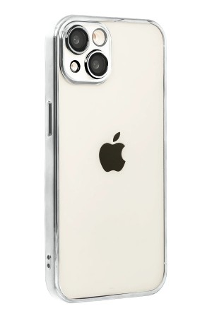 LRZ02 Apple iPhone 15 Lensli Silikon - Gümüş&hellip;