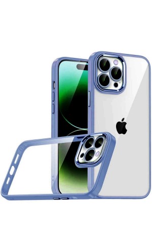 LRZ02 Apple iPhone 15 Pro Max Lensli Silikon - Açık Mavi&hellip;