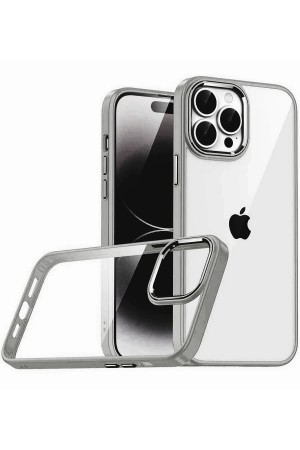 LRZ02 Apple iPhone 15 Pro Max Lensli Silikon - Titan Gri&hellip;