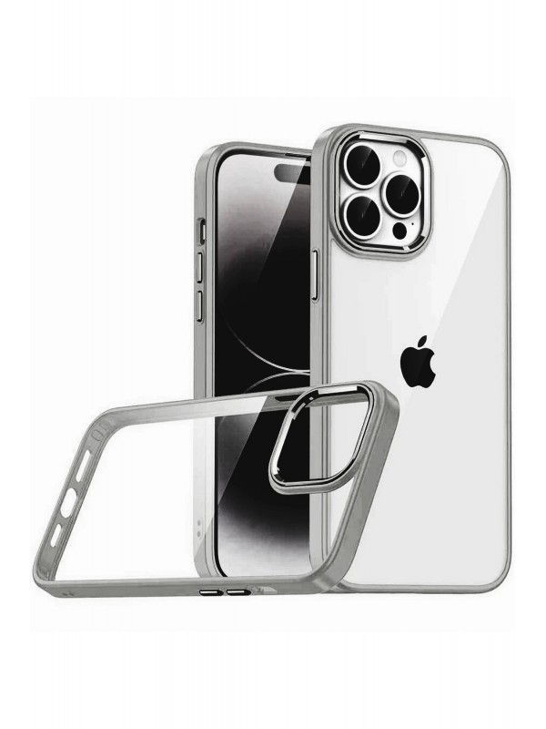 LRZ02 Apple iPhone 15 Pro Max Lensli Silikon - Titan Gri&hellip;