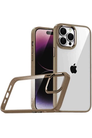 LRZ02 Apple iPhone 15 Pro Max Lensli Silikon - Çöl Titanyum&hellip;