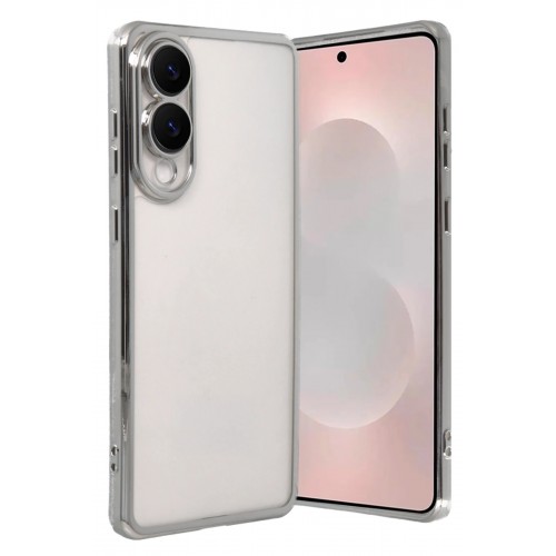 LRZ02 Samsung Galaxy S25 Edge Lensli Silikon - Gümüş