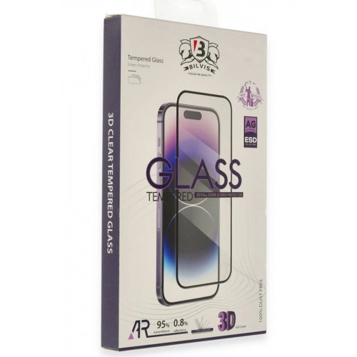 LRZ02 Apple iPhone 17 Pro Max Bilvis 3D Cam Ekran Koruyucu - Siyah