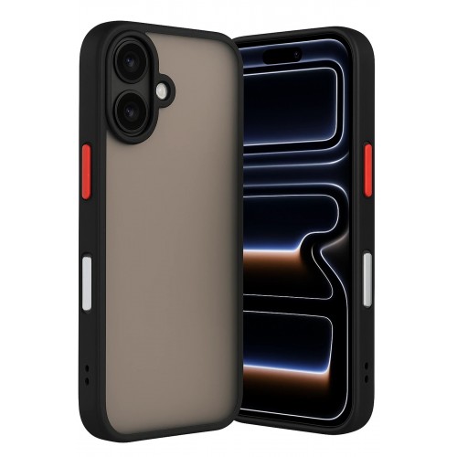 LRZ02 iPhone 17 Kılıf Montreal Silikon Kapak - Siyah