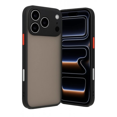 LRZ02 iPhone 17 Pro Max Kılıf Montreal Silikon Kapak - Siyah