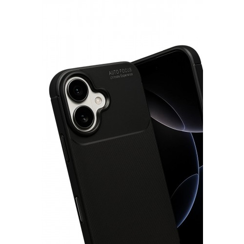LRZ02 Apple iPhone 17 Auto Focus Karbon Kapak - Siyah