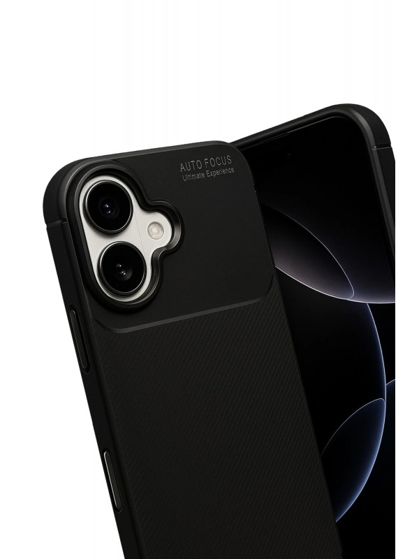 LRZ02 Apple iPhone 17 Auto Focus Karbon Kapak - Siyah&hellip;