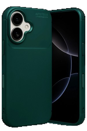 LRZ02 Apple iPhone 17 Auto Focus Karbon Kapak - Koyu Yeşil&hellip;