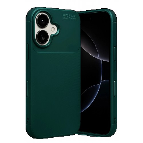 LRZ02 Apple iPhone 17 Auto Focus Karbon Kapak - Koyu Yeşil