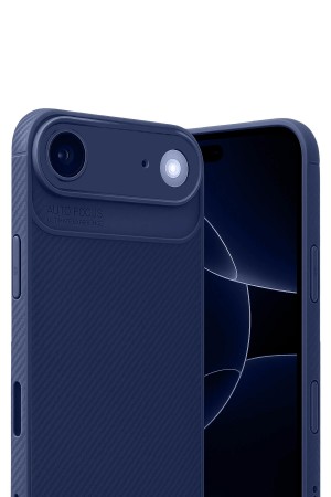 LRZ02 Apple iPhone 17 Air Auto Focus Karbon Kapak - Lacivert&hellip;