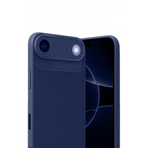 LRZ02 Apple iPhone 17 Air Auto Focus Karbon Kapak - Lacivert