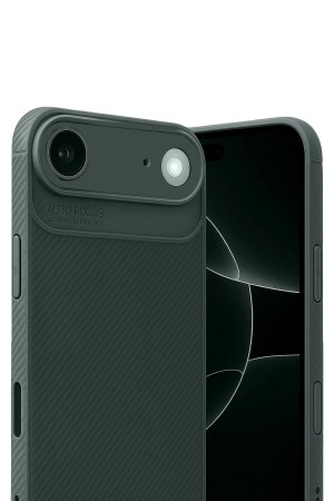 LRZ02 Apple iPhone 17 Air Auto Focus Karbon Kapak - Koyu Yeşil&hellip;