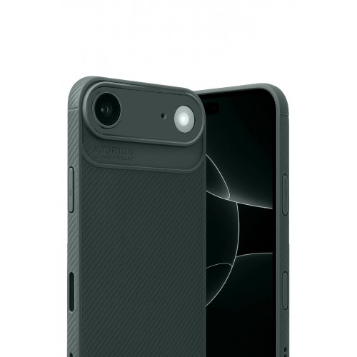 LRZ02 Apple iPhone 17 Air Auto Focus Karbon Kapak - Koyu Yeşil