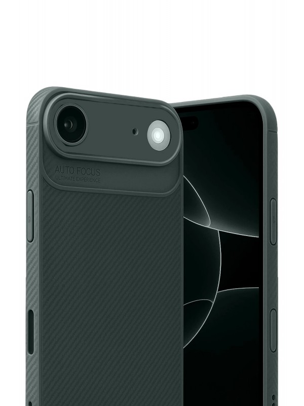LRZ02 Apple iPhone 17 Air Auto Focus Karbon Kapak - Koyu Yeşil&hellip;