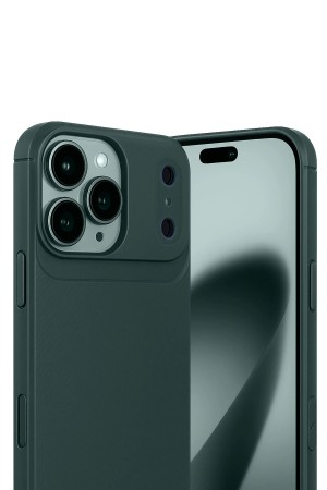 LRZ02 Apple iPhone 17 Pro Max Auto Focus Karbon Kapak - Koyu Yeşil&hellip;