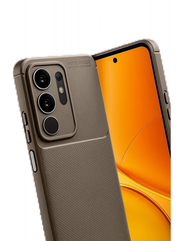 LRZ02 Vivo Y29S Auto Focus Karbon Kapak - Kahverengi&hellip;