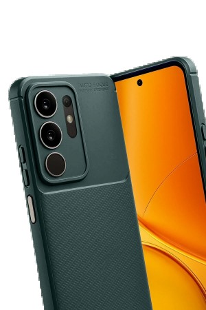 LRZ02 Vivo Y29 4G Auto Focus Karbon Kapak - Koyu Yeşil&hellip;