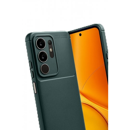 LRZ02 Vivo Y29 4G Auto Focus Karbon Kapak - Koyu Yeşil