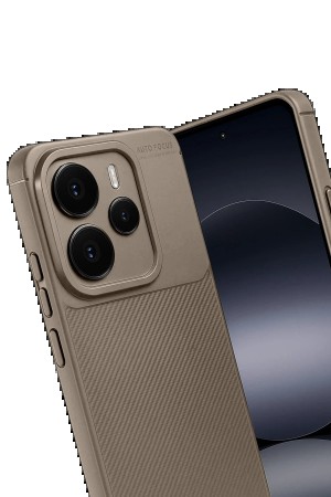 LRZ02 Xiaomi Note 14 5G Auto Focus Karbon Kapak - Kahverengi&hellip;