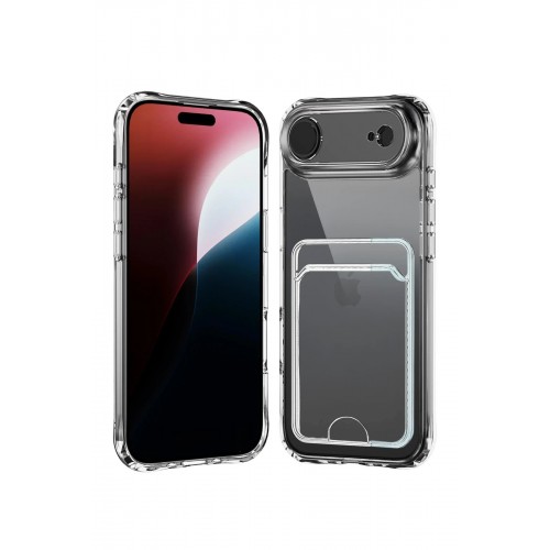 LRZ02 Apple iPhone 17 Air Kart Şeffaf Silikon - Şeffaf