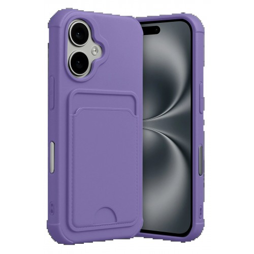 LRZ02 Apple iPhone 17 Kelvin Kartvizitli Silikon - Lila