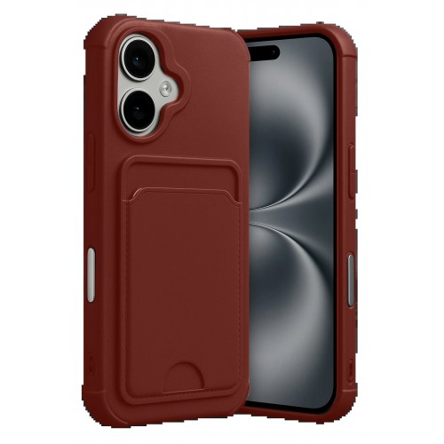 LRZ02 Apple iPhone 17 Kelvin Kartvizitli Silikon - Bordo