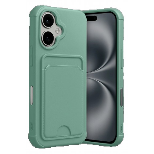 LRZ02 Apple iPhone 17 Kelvin Kartvizitli Silikon - Açık Yeşil