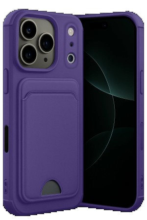 LRZ02 Apple iPhone 17 Pro Kelvin Kartvizitli Silikon - Derin Mor&hellip;