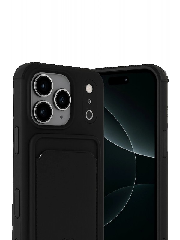 LRZ02 Apple iPhone 17 Pro Max Kelvin Kartvizitli Silikon - Siyah&hellip;