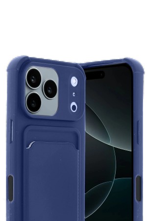 LRZ02 Apple iPhone 17 Pro Max Kelvin Kartvizitli Silikon - Lacivert&hellip;