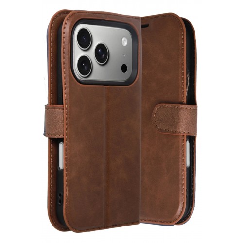 LRZ02 Apple iPhone 17 Pro Trend S Plus Kapaklı Kılıf - Taba