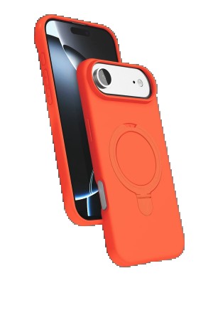 LRZ02 Apple iPhone 17 Air Regal Magsafe Standlı Kapak - Turuncu&hellip;