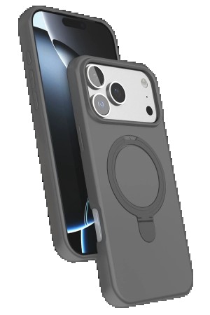 LRZ02 Apple iPhone 17 Pro Regal Magsafe Standlı Kapak - Titan Gri&hellip;