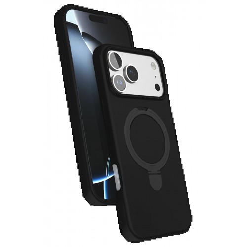 LRZ02 Apple iPhone 17 Pro Regal Magsafe Standlı Kapak - Siyah