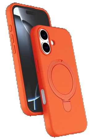 LRZ02 Apple iPhone 17 Regal Magsafe Standlı Kapak - Turuncu&hellip;