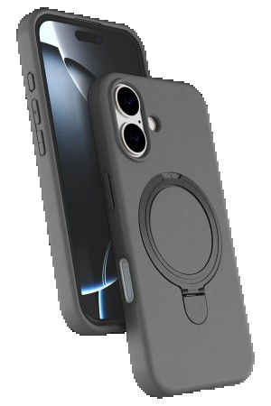 LRZ02 Apple iPhone 17 Regal Magsafe Standlı Kapak - Titan Gri&hellip;