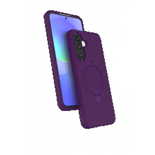 LRZ02 Samsung Galaxy A26 Regal Magsafe Standlı Kapak - Derin Mor
