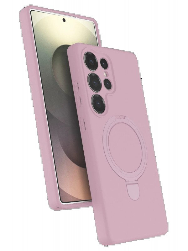 LRZ02 Samsung Galaxy S25 Ultra Regal Magsafe Standlı Kapak - Açık Pembe&hellip;