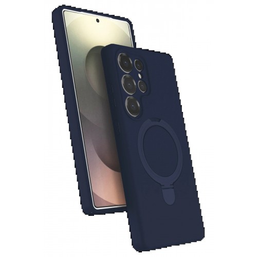 LRZ02 Samsung Galaxy S25 Ultra Regal Magsafe Standlı Kapak - Lacivert