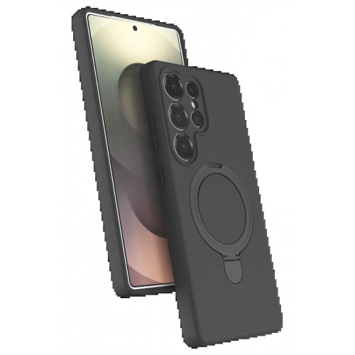 LRZ02 Samsung Galaxy S25 Ultra Regal Magsafe Standlı Kapak - Titan Gri