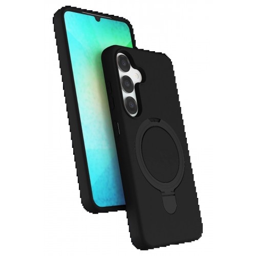 LRZ02 Samsung Galaxy S25 Regal Magsafe Standlı Kapak - Siyah