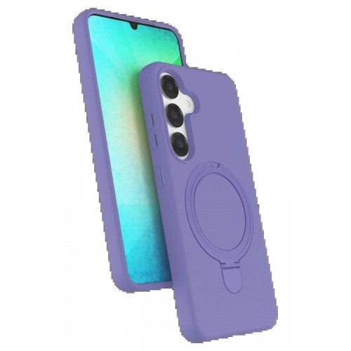 LRZ02 Samsung Galaxy S25 Regal Magsafe Standlı Kapak - Lila
